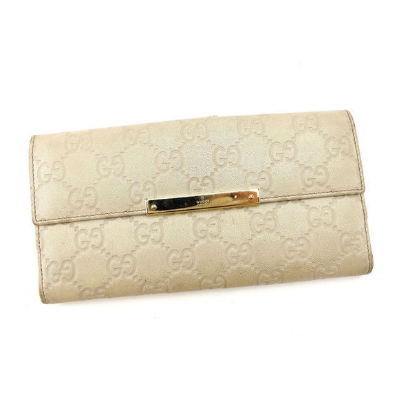 Gucci bifold long Wallet ssima beige - Picture 1 of 6